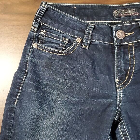 Silver Suki Mid Super‎ Stretch Skinny Jeans Denim W29/L31 - Picture 4 of 16